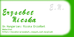 erzsebet micska business card